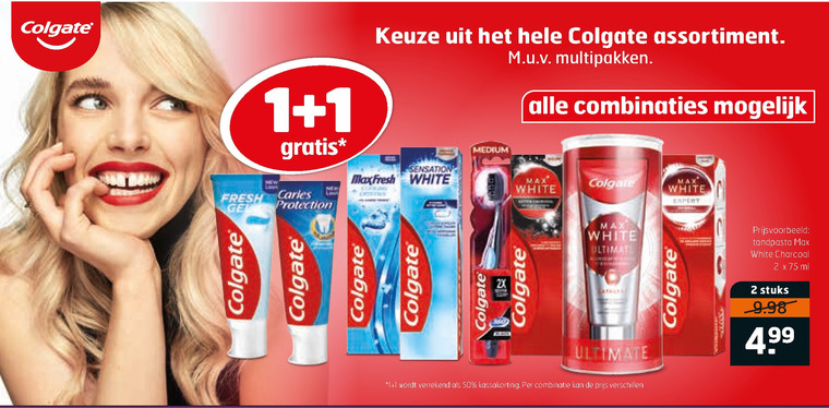 Colgate   tandpasta, tandenborstel folder aanbieding bij  Trekpleister - details