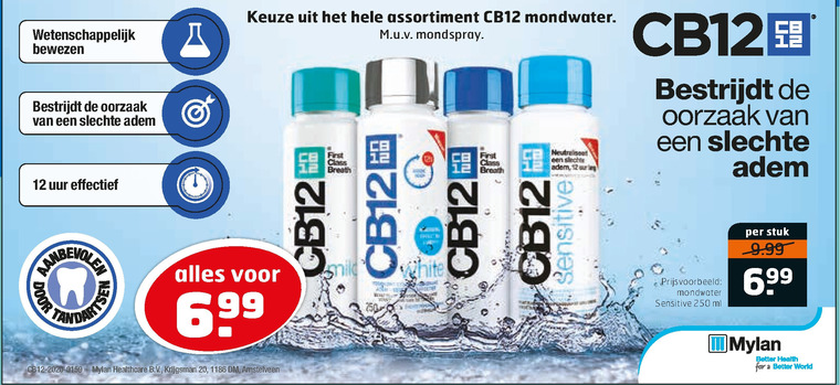 CB12   mondwater folder aanbieding bij  Trekpleister - details