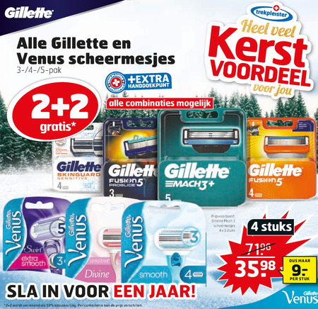 Gillette Venus   dames scheermesje, scheermesjes folder aanbieding bij  Trekpleister - details