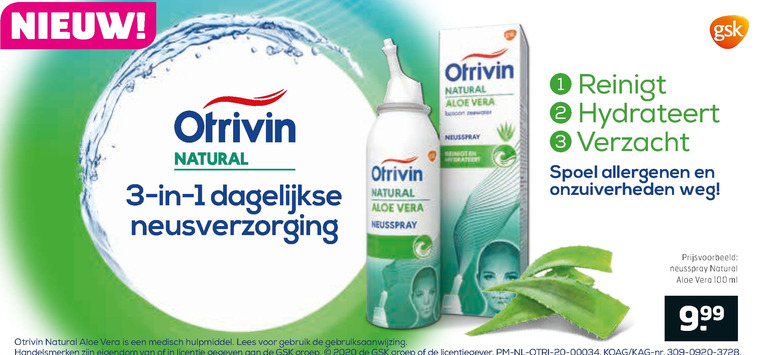 Otrivin   neusspray folder aanbieding bij  Trekpleister - details