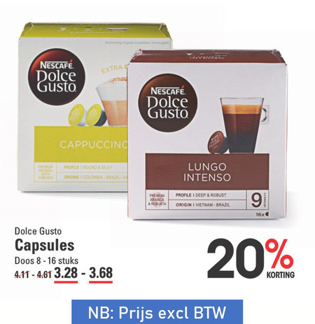 Nescafe   dolce gusto capsules folder aanbieding bij  Sligro - details