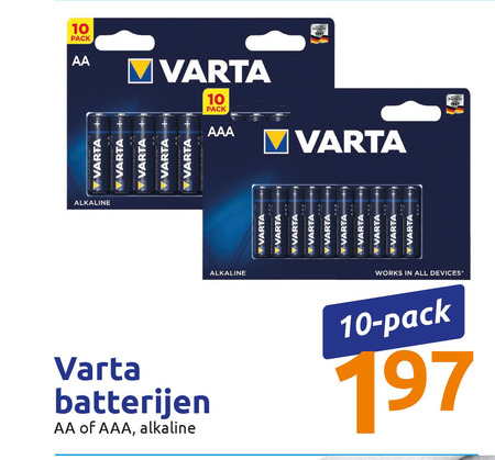 Varta   batterij folder aanbieding bij  Action - details