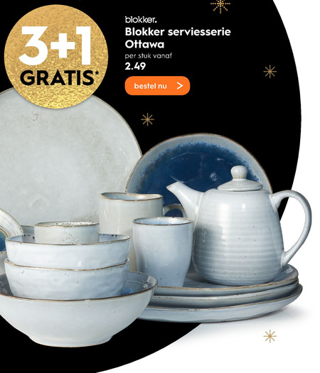 Maand Antagonisme Slechthorend Blokker Huismerk servies folder aanbieding bij Blokker - details