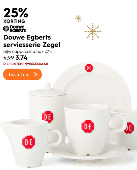 Douwe Egberts servies folder aanbieding Blokker -