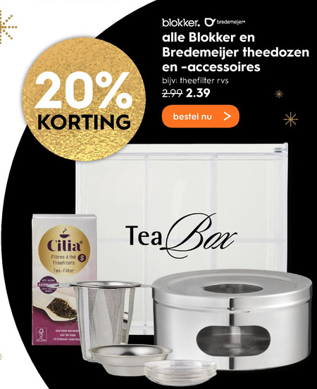 Bredemeijer   theeei, theedoos folder aanbieding bij  Blokker - details