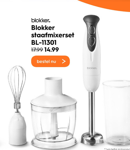 Blokker Huismerk   staafmixer folder aanbieding bij  Blokker - details