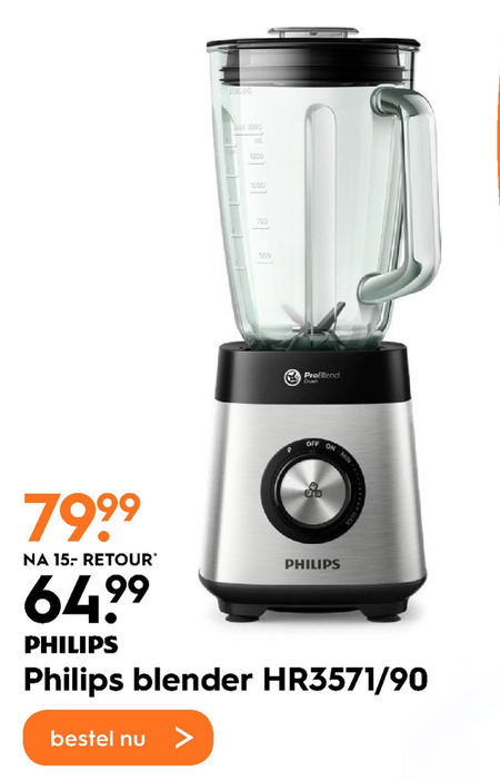 Philips   blender folder aanbieding bij  Blokker - details