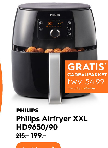 Hoop van versus Uiterlijk Philips friteuse folder aanbieding bij Blokker - details