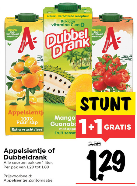 Appelsientje   fruitdrank folder aanbieding bij  Vomar - details