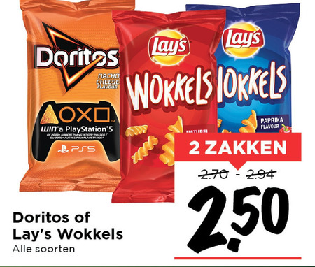 Doritos   chips, zoutje folder aanbieding bij  Vomar - details