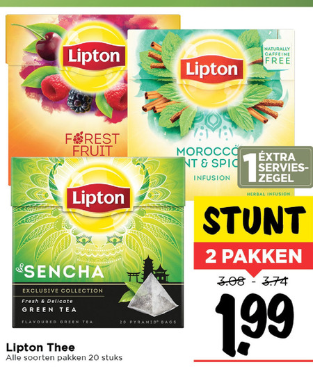 Lipton   thee folder aanbieding bij  Vomar - details