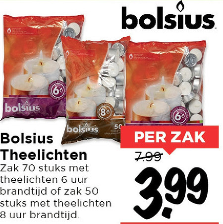 Bolsius   theelicht folder aanbieding bij  Vomar - details