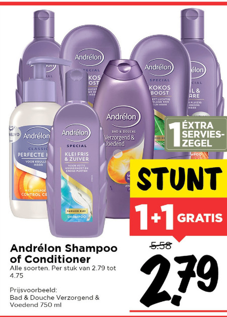 Andrelon   shampoo, conditioner folder aanbieding bij  Vomar - details