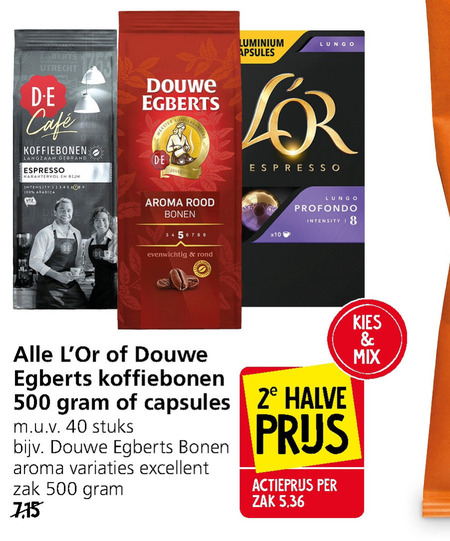 Douwe Egberts   koffiecups, koffiebonen folder aanbieding bij  Jan Linders - details