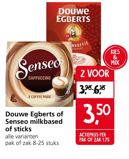 Douwe Egberts   oploskoffie, koffiepad folder aanbieding bij  Jan Linders - details