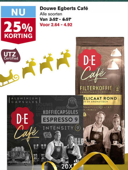 Douwe Egberts   koffiebonen, koffie folder aanbieding bij  Hoogvliet - details