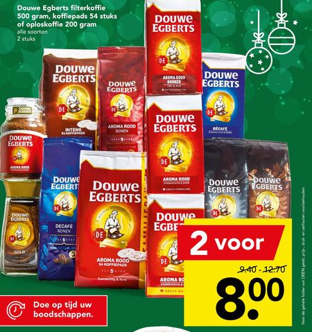 Douwe Egberts   koffiepad, koffie folder aanbieding bij  Deen - details