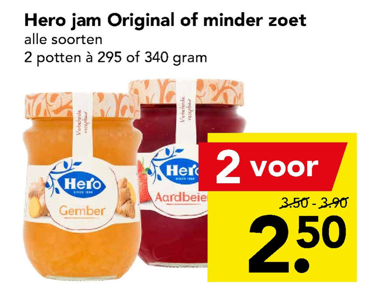 Hero   jam folder aanbieding bij  Deen - details