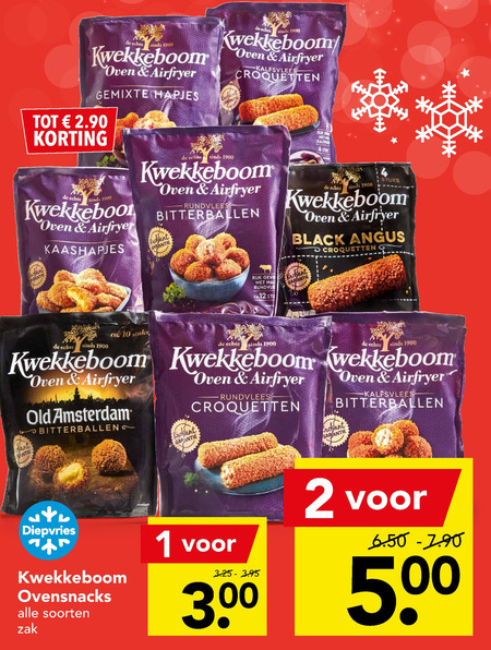 Kwekkeboom   bitterballen, snack folder aanbieding bij  Deen - details