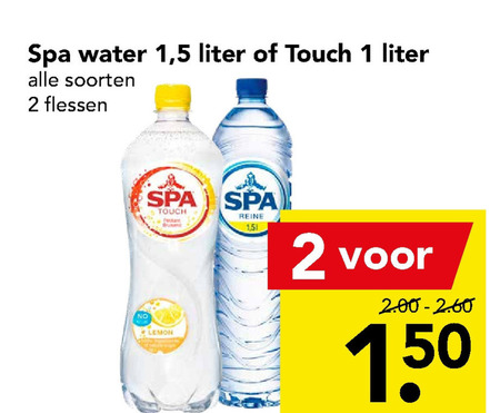 Spa   fruitdrank, mineraalwater folder aanbieding bij  Deen - details