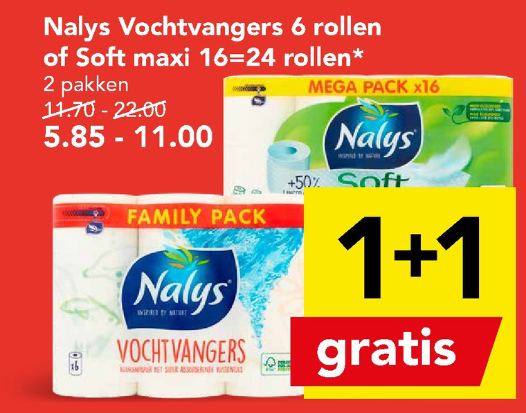 Nalys   toiletpapier, keukenpapier folder aanbieding bij  Deen - details