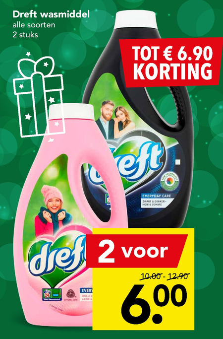 Dreft   wasmiddel folder aanbieding bij  Deen - details