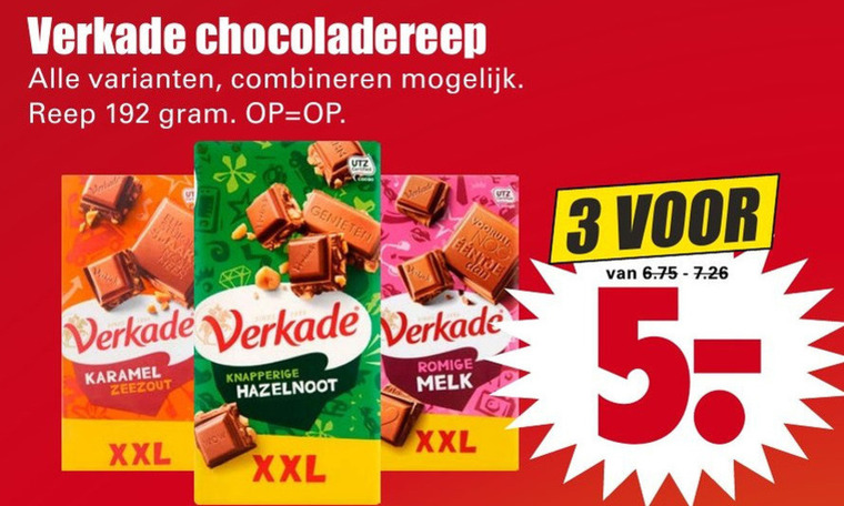 Verkade   chocolade folder aanbieding bij  Dirk - details