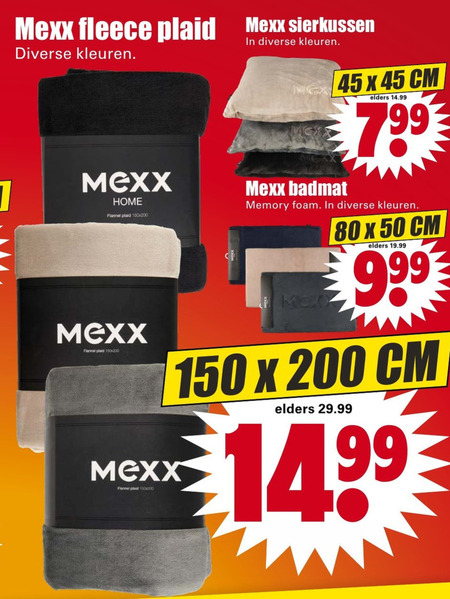 Mexx   plaid folder aanbieding bij  Dirk - details