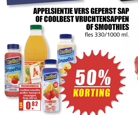 Appelsientje   fruitsmoothie, vruchtensap folder aanbieding bij  MCD Supermarkt Basis - details