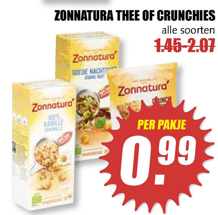 Zonnatura   thee folder aanbieding bij  MCD Supermarkt Basis - details