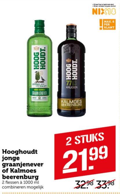 Hooghoudt   berenburg, jenever folder aanbieding bij  Coop - details