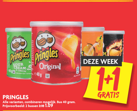 Pringles   chips folder aanbieding bij  Dekamarkt - details