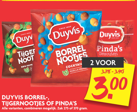 Duyvis   pindas, borrelnootjes folder aanbieding bij  Dekamarkt - details