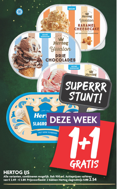 Hertog   ijsspecialiteit, roomijs folder aanbieding bij  Dekamarkt - details