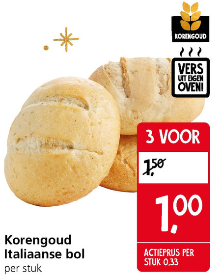 Korengoud   brood folder aanbieding bij  Jan Linders - details