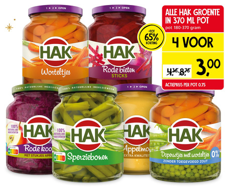 Hak   sperziebonen, appelmoes folder aanbieding bij  Jan Linders - details