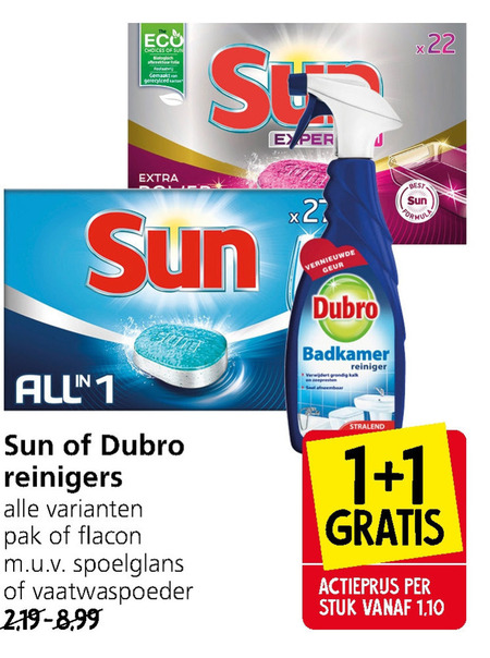 Dubro   badkamerreiniger, vaatwasmiddel folder aanbieding bij  Jan Linders - details