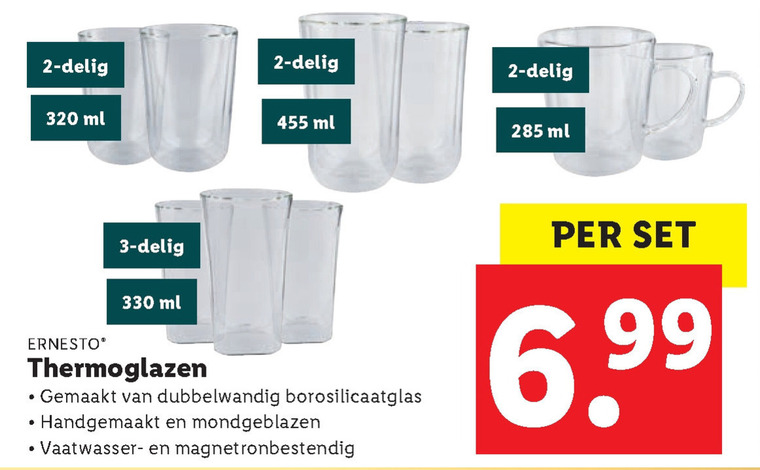 Ernesto koffieglas, folder aanbieding bij Lidl - details