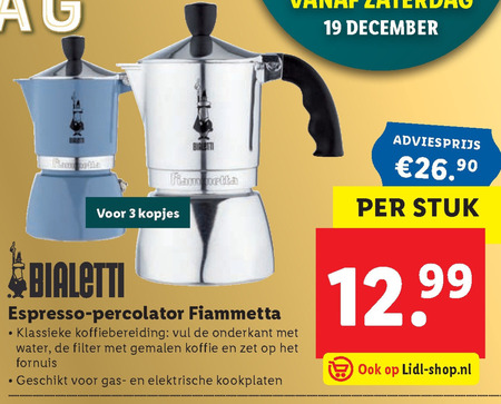 Verwoesten Daarom Vooravond Bialetti espressomaker folder aanbieding bij Lidl - details