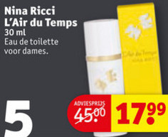 Nina Ricci   eau de toilette folder aanbieding bij  Kruidvat - details