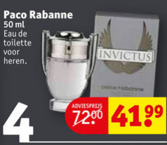 Paco Rabanne   eau de toilette folder aanbieding bij  Kruidvat - details