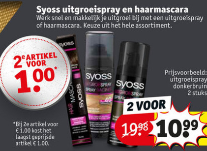 Syoss   haarkleuring folder aanbieding bij  Kruidvat - details