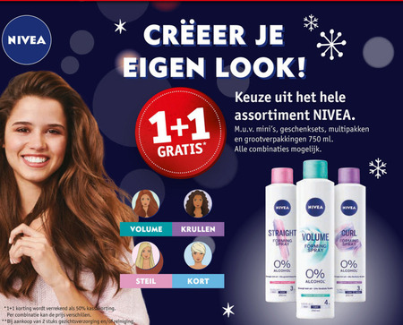 Nivea   douchegel, hairspray folder aanbieding bij  Kruidvat - details