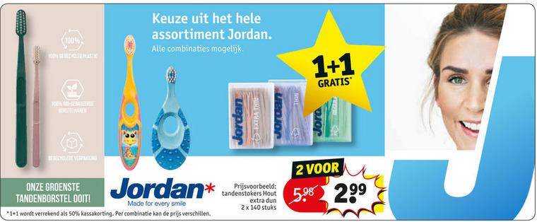 Jordan   tandenstokers, tandenborstel folder aanbieding bij  Kruidvat - details