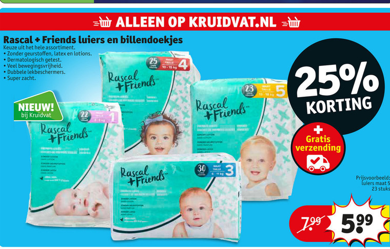 Rascal and Friends   luiers folder aanbieding bij  Kruidvat - details