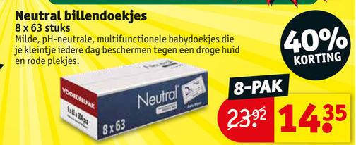 Neutral   billendoekjes folder aanbieding bij  Kruidvat - details