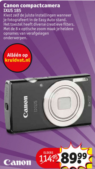 Canon   digitale fotocamera folder aanbieding bij  Kruidvat - details