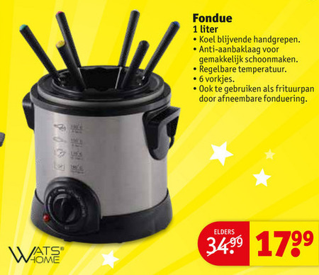 Watshome   fondueset folder aanbieding bij  Kruidvat - details