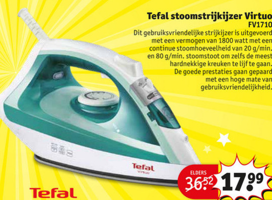 Tefal   stoomstrijkijzer folder aanbieding bij  Kruidvat - details