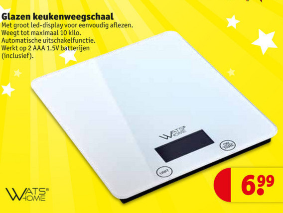 Watshome   keukenweegschaal folder aanbieding bij  Kruidvat - details